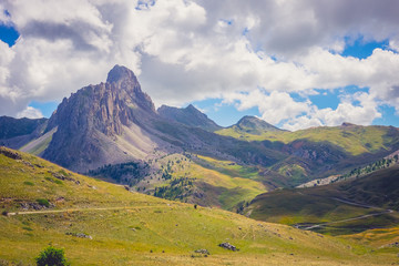 Paesaggio di montagna in Val Maira sulle Alpi del Piemonte
