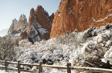 Snow at The Garden of the Gods