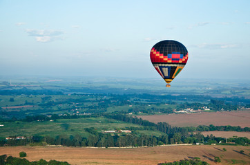 Hot-air balloon in the sky