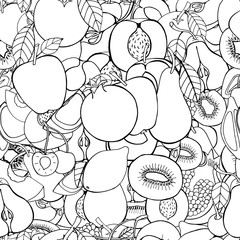 Fototapeta premium set of sweet fruits