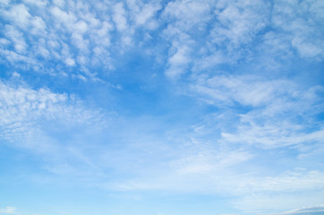 light clouds in the blue sky