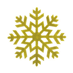 Toy snowflake isolated.