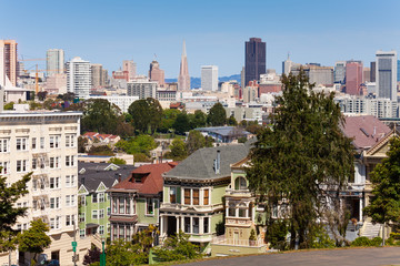 View of San Francisco from  Alamo square