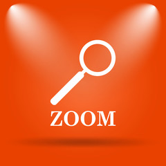 Zoom with loupe icon