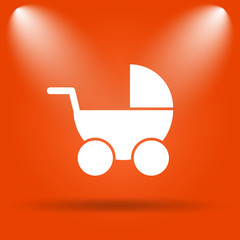 Baby carriage icon