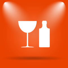 Bottle and glass icon