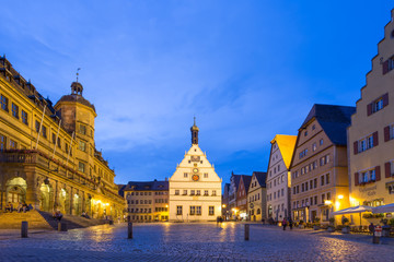 Fototapeta na wymiar Rothenburg ob der Tauber, picturesque medieval city in Germany,