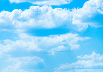 Blue sky with clouds.