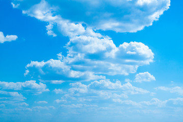 Blue sky with clouds.
