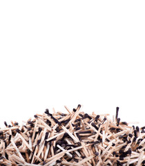 Burnt matches stack