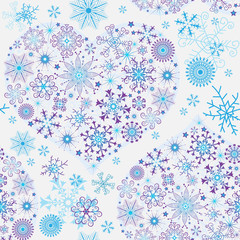 Seamless white christmas pattern