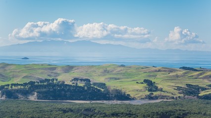 Fototapeta na wymiar view from Rangitoto Island in New Zealand