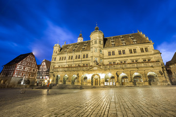 Fototapeta na wymiar Rothenburg ob der Tauber, picturesque medieval city in Germany,