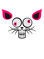 grin crazy face stupid horror creepy monster cat evil laugh comic cartoon