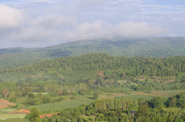 Naklejka premium Tropical Mountain Range,This place is in the Phurua national par
