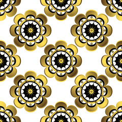 Seamless white floral pattern