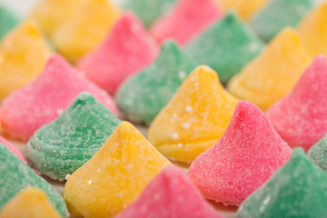 Colorful meltaway mint candy