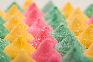 Colorful meltaway mint candy