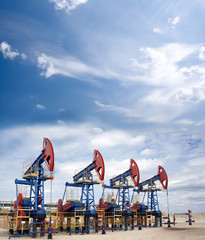 Oil field cloudscape