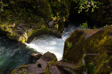 water falls from above
