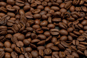 coffee beans on black