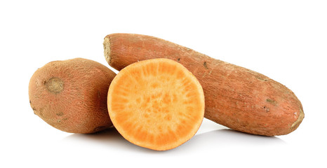 Sweet potato isolated on the white background