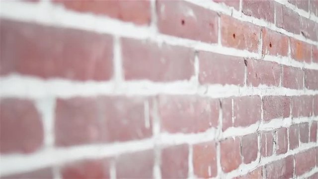 Close up rack focus of a brick wall