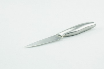 Steel Paring Knife - Kitchen knife isolated on a white background