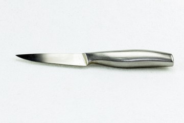 Steel Paring Knife - Kitchen knife isolated on a white background