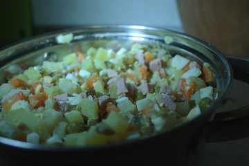 vegetarian Russian salad