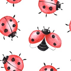 Ladybugs. Seamless pattern 2