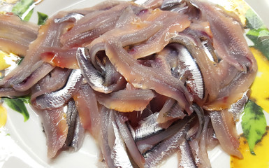 alici fresche pulite