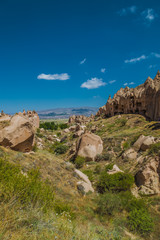 Landscape in Cappadocia desert in Turkey 