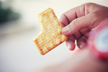 Crackers on hand