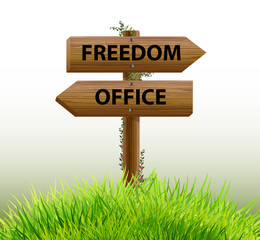 Wood Sign business concept