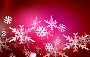 Fototapeta na wymiar Vector Merry Christmas abstract background, snowflakes in the air