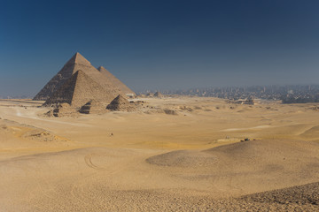 Fototapeta na wymiar Egypt. Cairo - Giza. General view of pyramids