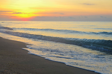 Beautiful sunrise at Rayong, Thailand