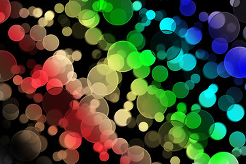 Bokeh color black background concept