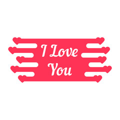 Fototapeta premium pink i love you melted sign