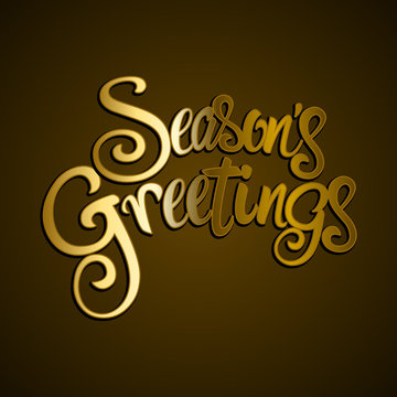 Golden Seasons Greetings Text