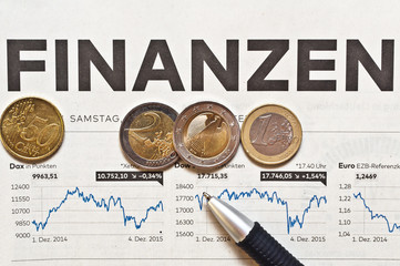 Zeitung mit Wirtschaft und Finanzen