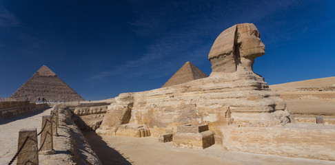 Egypt. Cairo - Giza. General view of pyramids