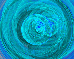 Abstract fractal design. Blue spheres in spheres.