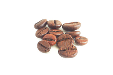 Small heap of coffee beans