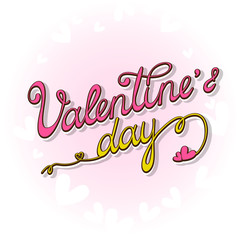 Original hand lettering specially for Valentine's day