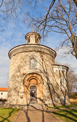 Rotunda of St Martin (XI c.) of Vysehrad in Prague. UNESCO site