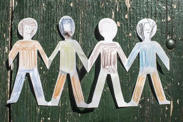 Paper made people figures