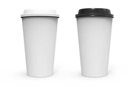 Two paper coffee cup