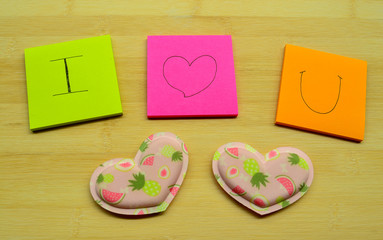 Love message for someone on post it notes